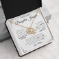 Fully Personalized Jewelry and Message Card | You Are My Most Beautiful Chapter | Love Knot Necklace