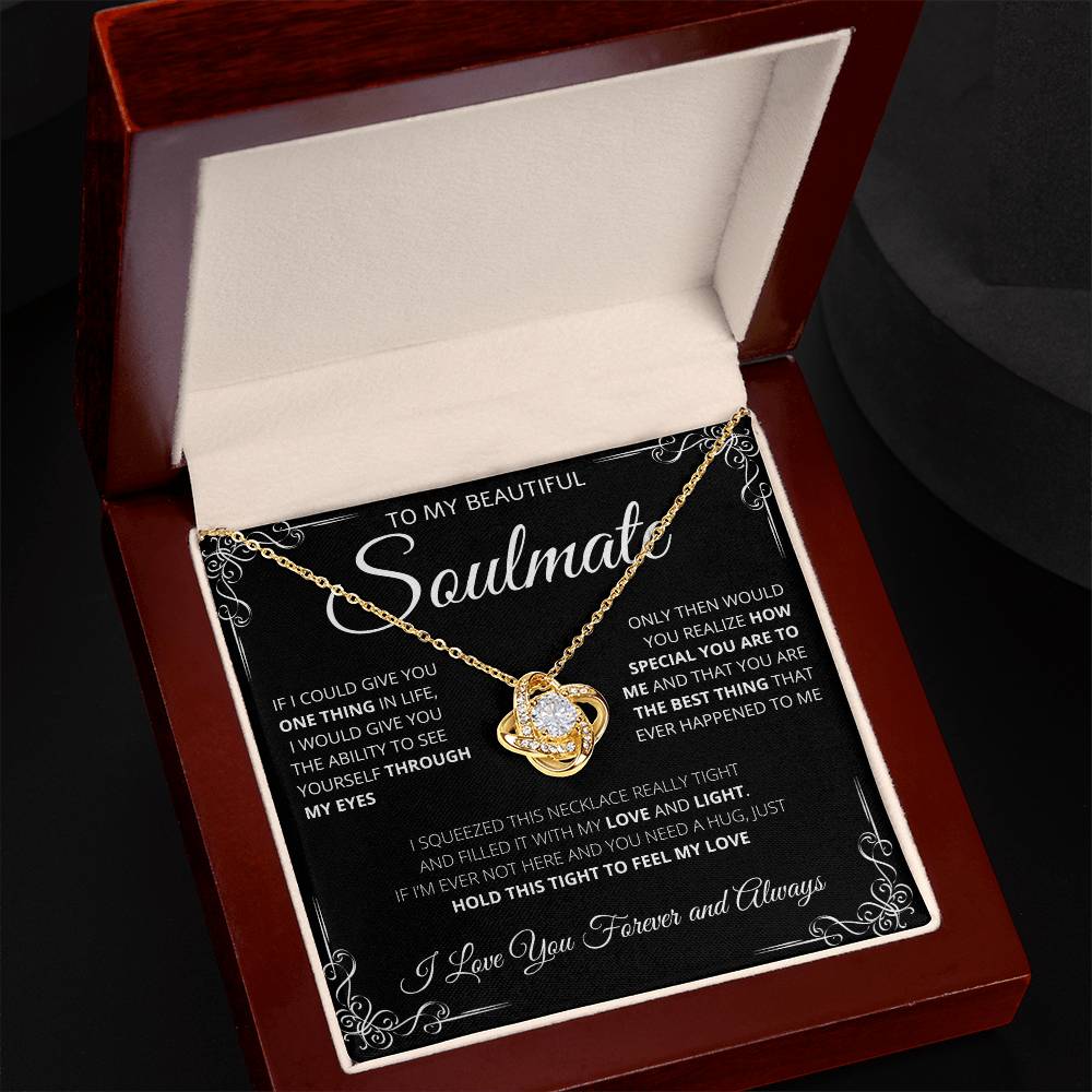 To my Soulmate | One Thing in Life | Love Knot Necklace