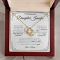 Fully Personalized Jewelry and Message Card | You Are My Most Beautiful Chapter | Love Knot Necklace