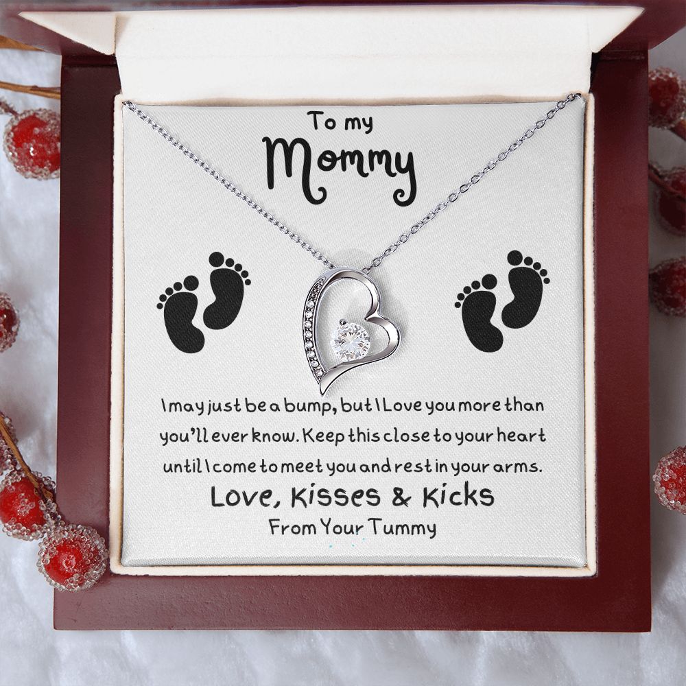 To my Mommy | mom to be | Forever Love Heart Pendant Necklace | Baby Shower Gift | Expecting Mother | Pregnancy Gift