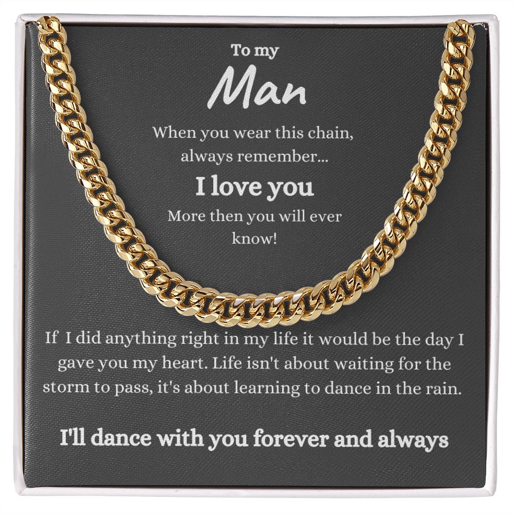 To My Man Cuban Link Chain Gift | When You Wear This Chain Always Remember