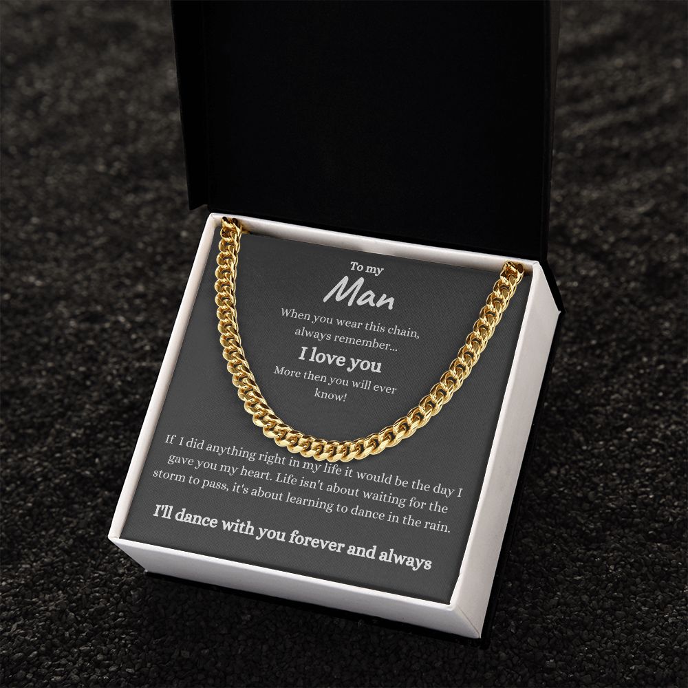 To My Man Cuban Link Chain Gift | When You Wear This Chain Always Remember
