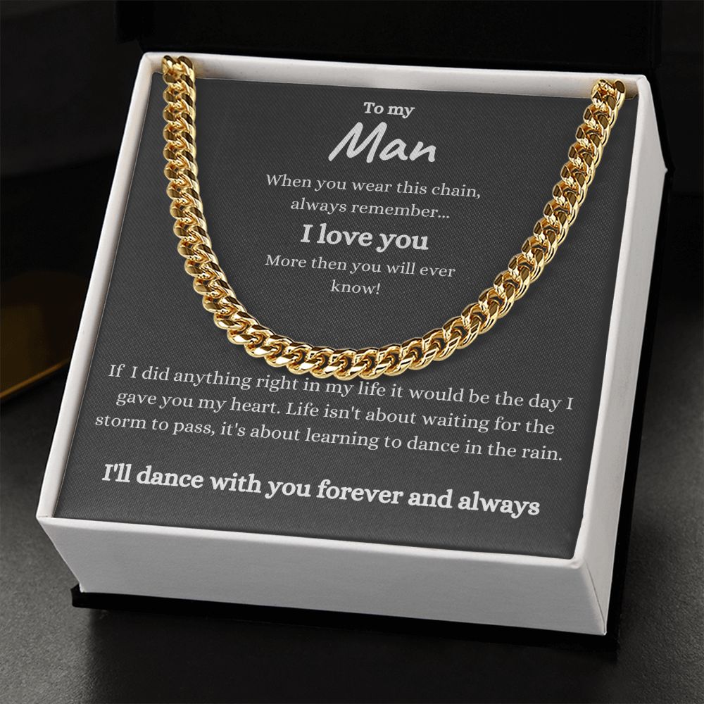 To My Man Cuban Link Chain Gift | When You Wear This Chain Always Remember