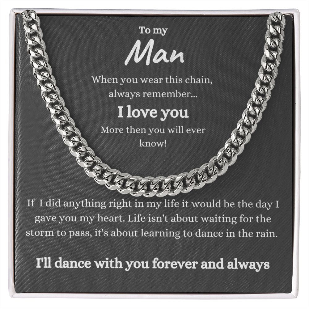 To My Man Cuban Link Chain Gift | When You Wear This Chain Always Remember