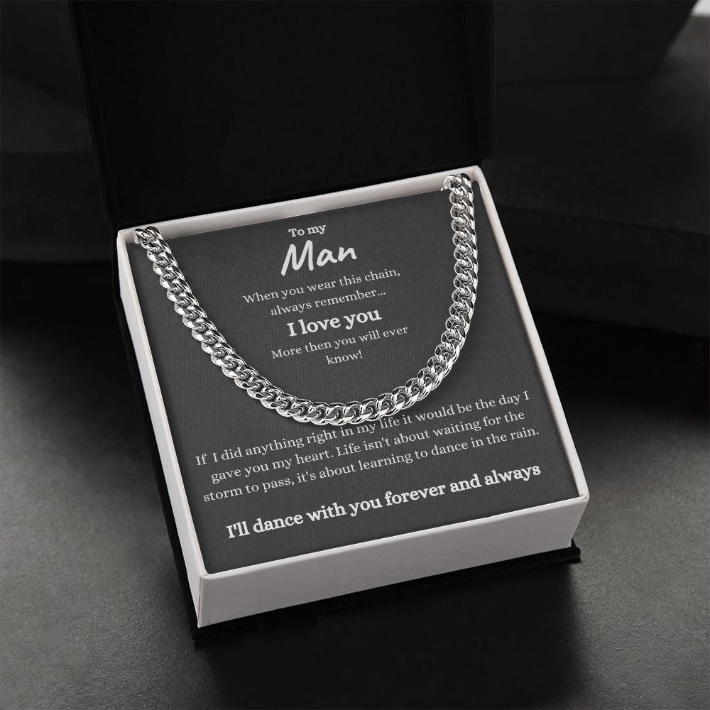 To My Man Cuban Link Chain Gift | When You Wear This Chain Always Remember