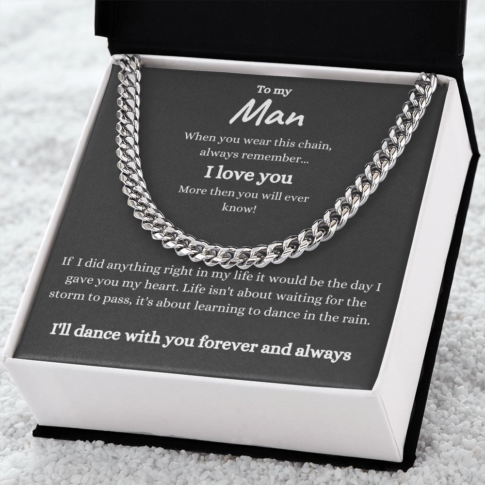 To My Man Cuban Link Chain Gift | When You Wear This Chain Always Remember