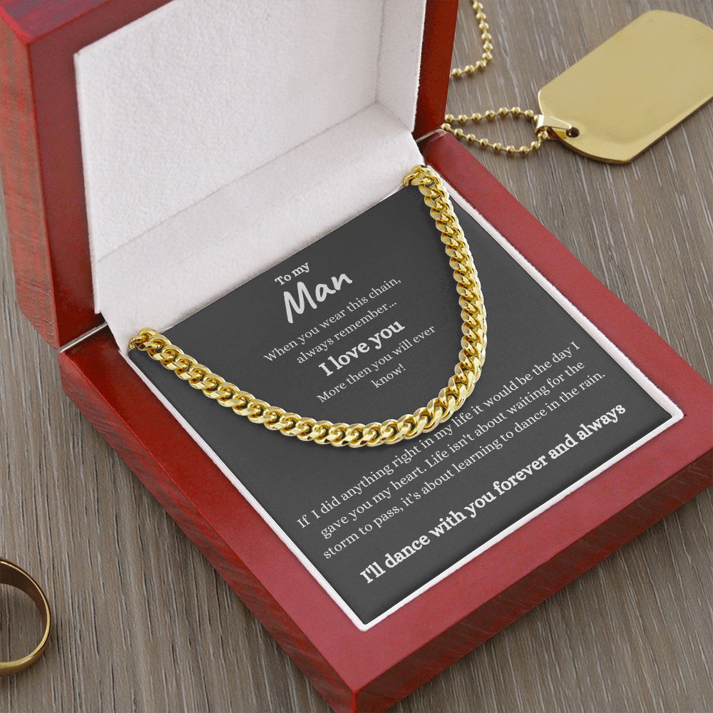 To My Man Cuban Link Chain Gift | When You Wear This Chain Always Remember