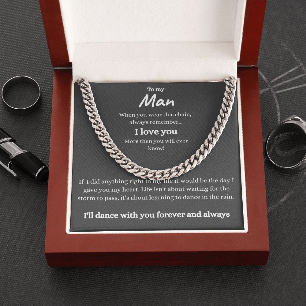 To My Man Cuban Link Chain Gift | When You Wear This Chain Always Remember