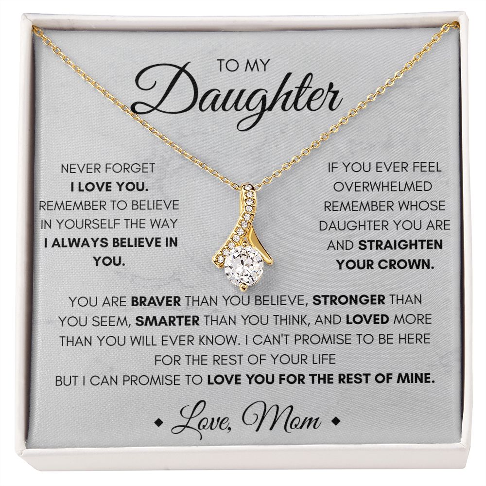 To Daughter From Mom | Alluring Beauty Necklace | Never Forget I Love You