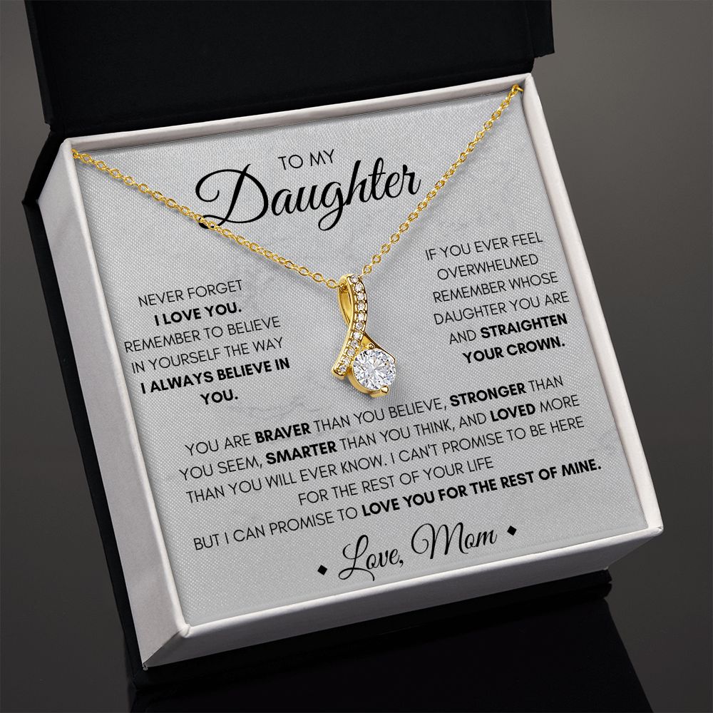 To Daughter From Mom | Alluring Beauty Necklace | Never Forget I Love You