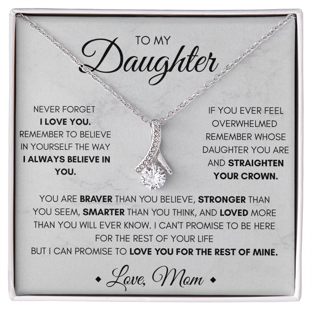 To Daughter From Mom | Alluring Beauty Necklace | Never Forget I Love You