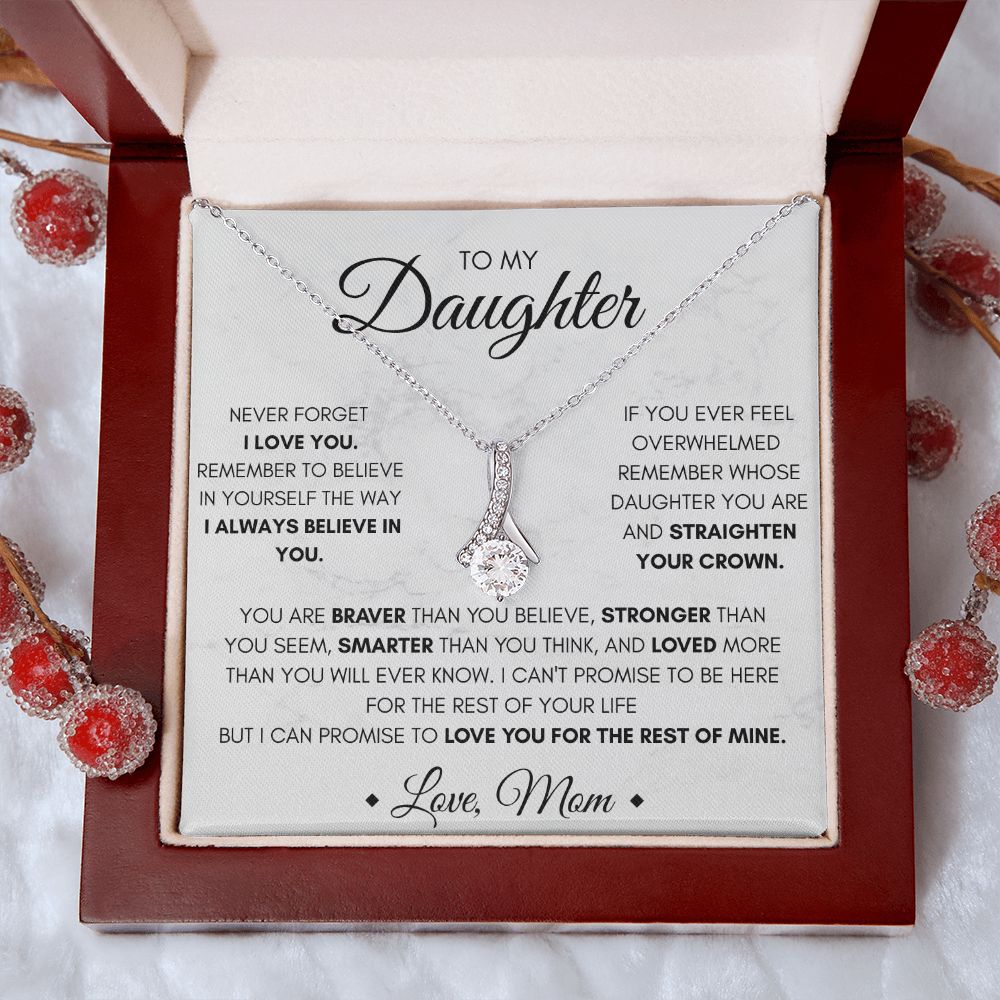 To Daughter From Mom | Alluring Beauty Necklace | Never Forget I Love You