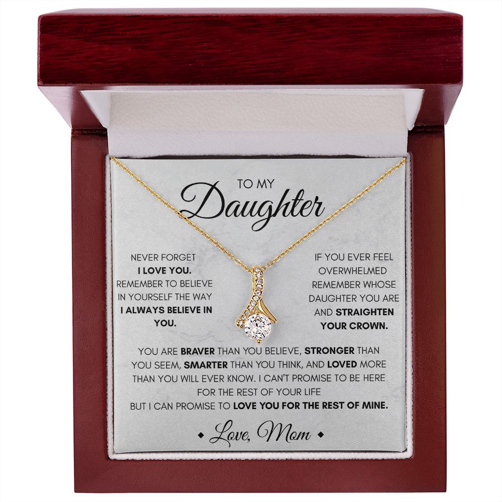 To Daughter From Mom | Alluring Beauty Necklace | Never Forget I Love You