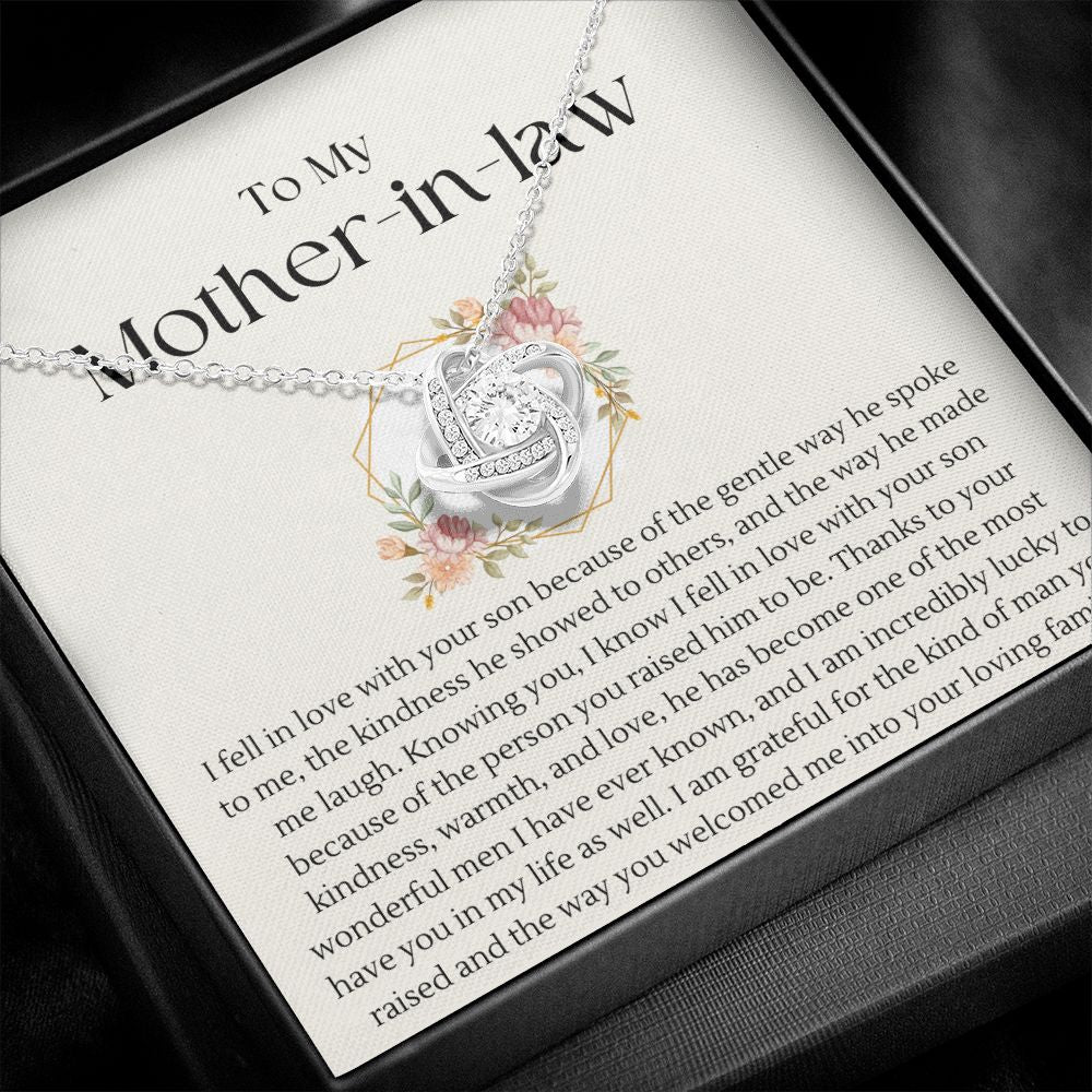 To My Mother in Law | Love Knot Necklace | Thank you for raising the man I love