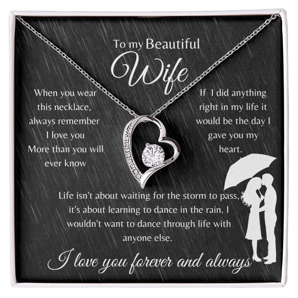 Gift Necklace to Wife from Husband | Forever Love Necklace | Christmas, xmas, birthday, anniversary, other special occasions | I Love You Forever And Always