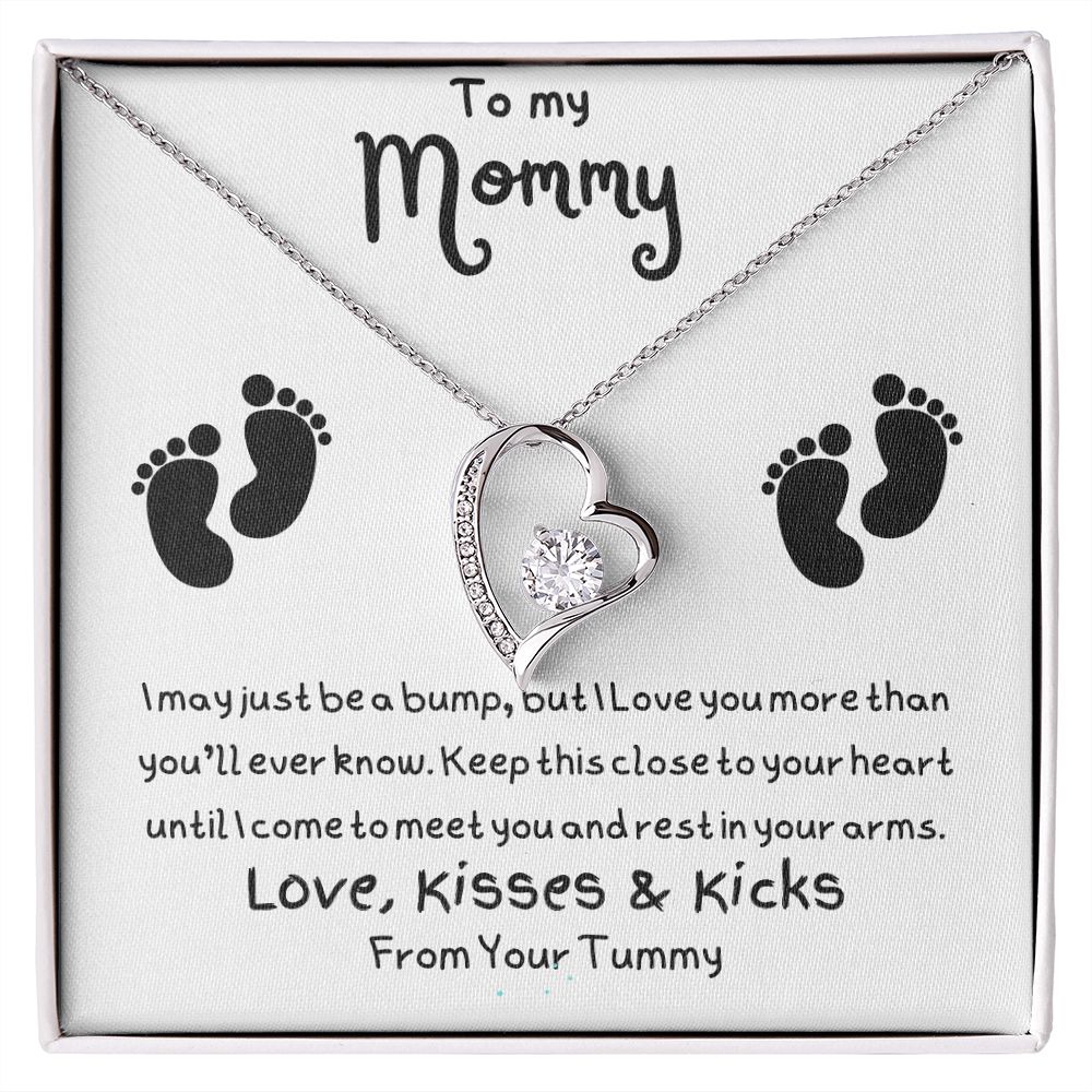 To my Mommy | mom to be | Forever Love Heart Pendant Necklace | Baby Shower Gift | Expecting Mother | Pregnancy Gift