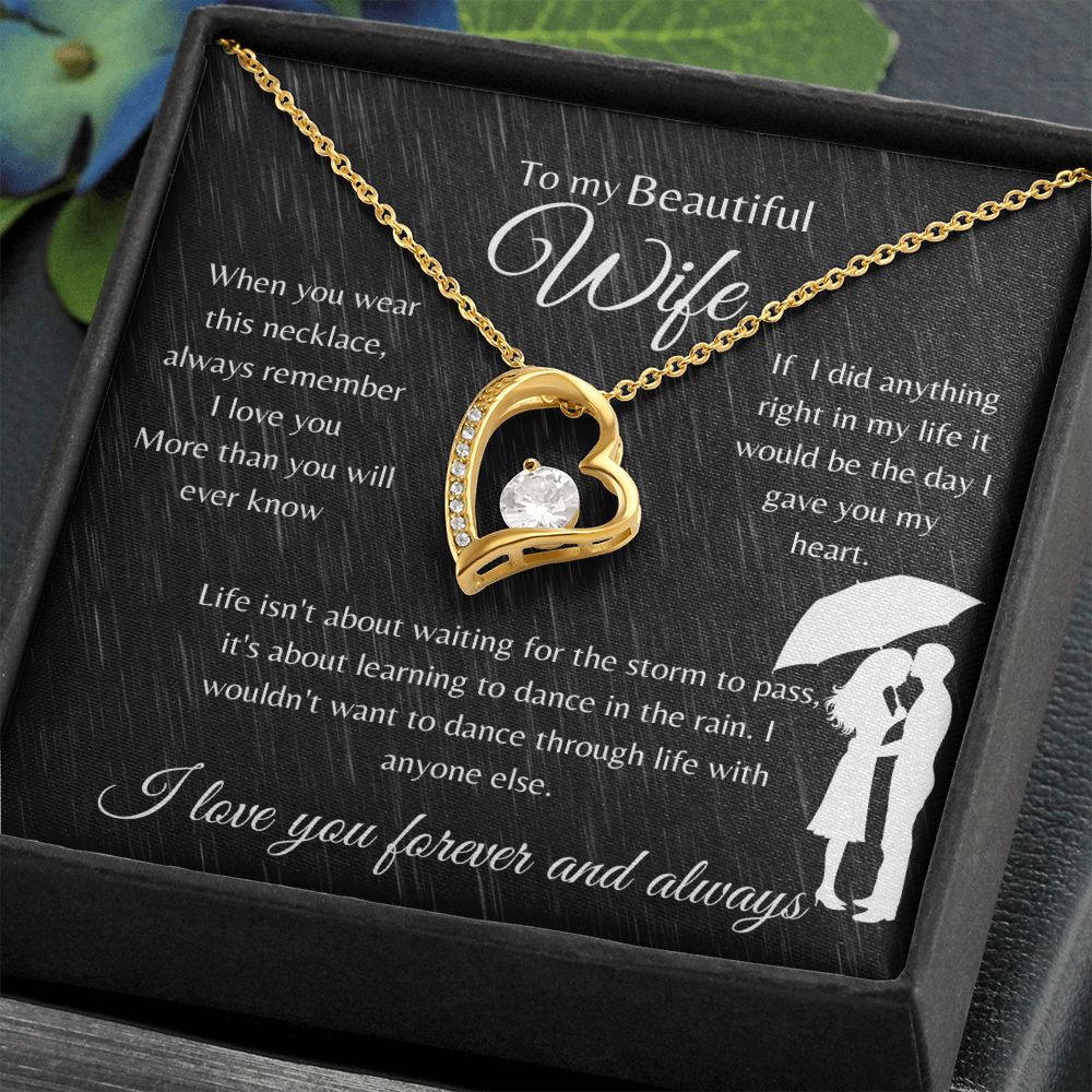 Gift Necklace to Wife from Husband | Forever Love Necklace | Christmas, xmas, birthday, anniversary, other special occasions | I Love You Forever And Always