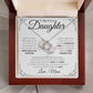 To My Precious Daughter From Mom Necklace Gift | Love Knot Necklace | One Day When The Pages Of My Life Come To An End I Know You Will Be One Of My The Most Beautiful Chapters