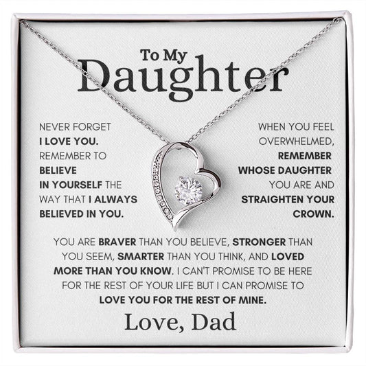 To My Daughter | Forever Love Necklace | I Love you Necklace