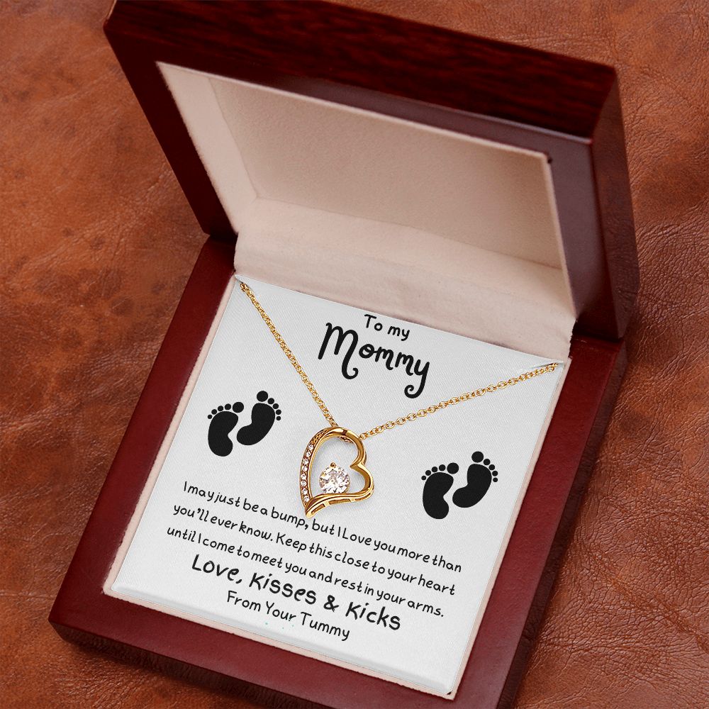 To my Mommy | mom to be | Forever Love Heart Pendant Necklace | Baby Shower Gift | Expecting Mother | Pregnancy Gift