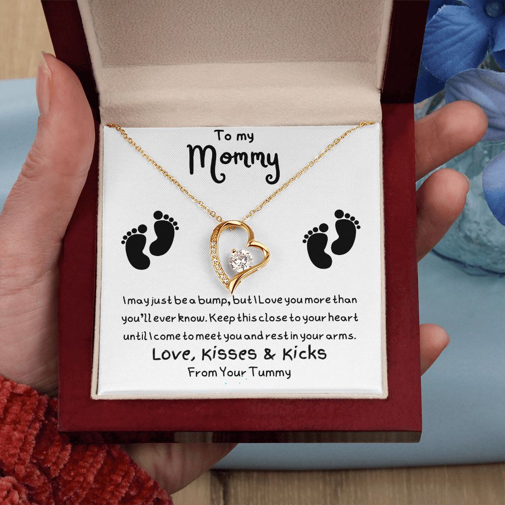 To my Mommy | mom to be | Forever Love Heart Pendant Necklace | Baby Shower Gift | Expecting Mother | Pregnancy Gift