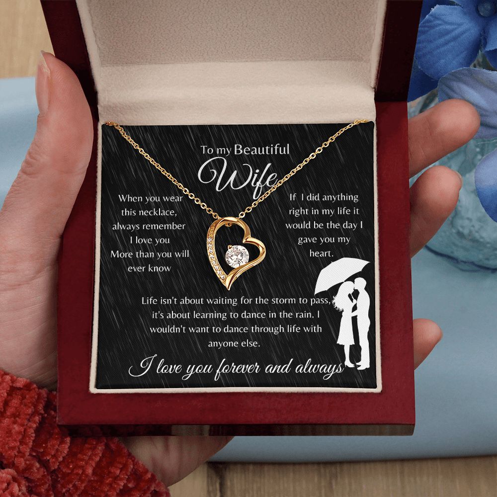 Gift Necklace to Wife from Husband | Forever Love Necklace | Christmas, xmas, birthday, anniversary, other special occasions | I Love You Forever And Always