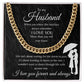 Cuban Link Chain Necklace for Husband From Wife | Gift for Husband | To my husband I love you forever and always