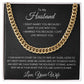 Gift To Husband From Wife | Cuban Link Chain Necklace | I Can't Live Without You