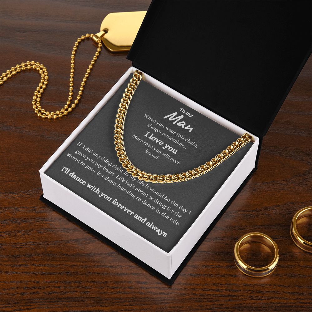 To My Man Cuban Link Chain Gift | When You Wear This Chain Always Remember