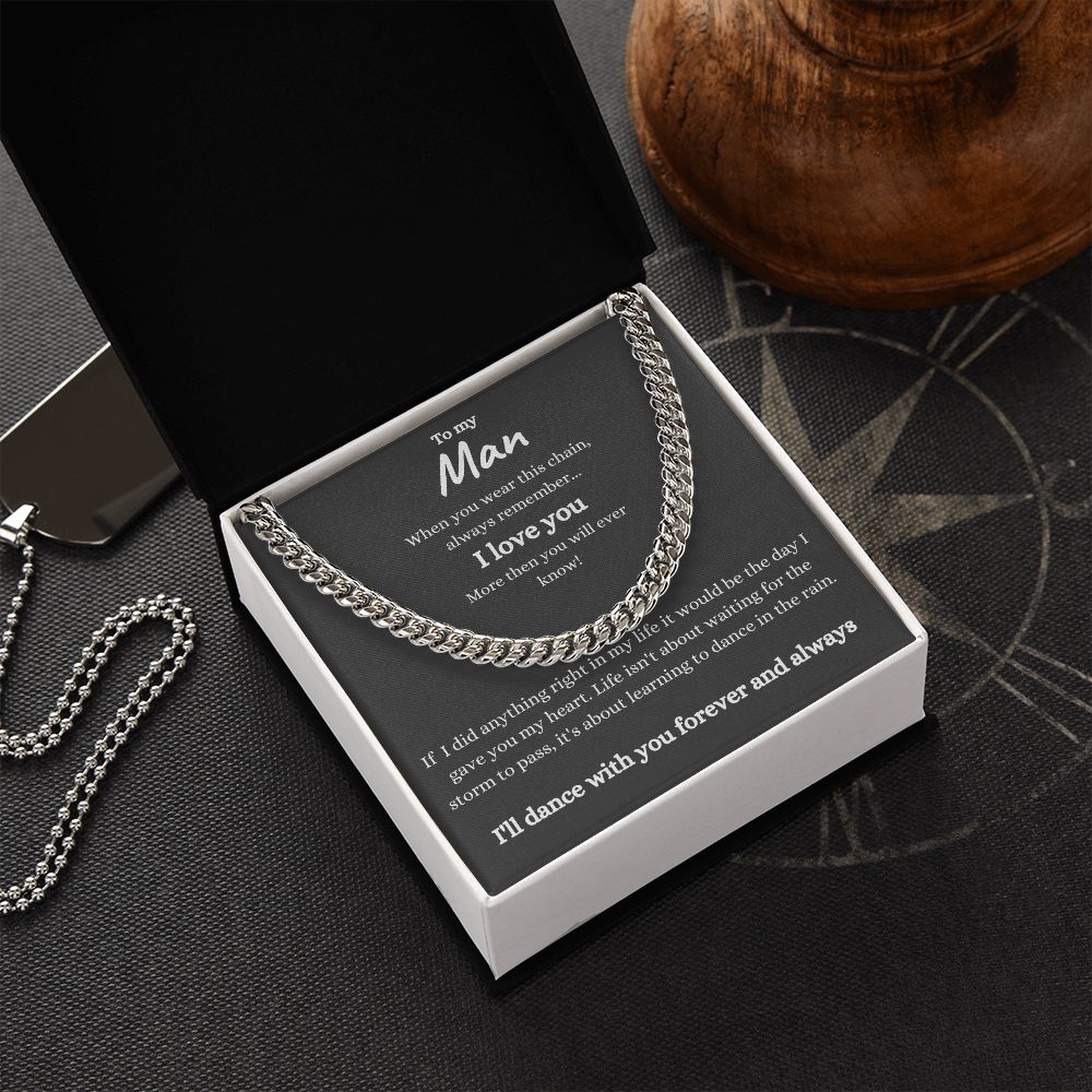 To My Man Cuban Link Chain Gift | When You Wear This Chain Always Remember