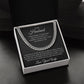 Gift To Husband From Wife | Cuban Link Chain Necklace | I Can't Live Without You