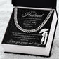 Cuban Link Chain Necklace for Husband From Wife | Gift for Husband | To my husband I love you forever and always