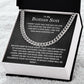 To My Bonus Son From Step Dad Cuban Link Chain Necklace | Life Gave Me The Gift Of You