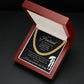 Cuban Link Chain Necklace for Husband From Wife | Gift for Husband | To my husband I love you forever and always