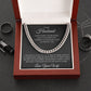 Gift To Husband From Wife | Cuban Link Chain Necklace | I Can't Live Without You