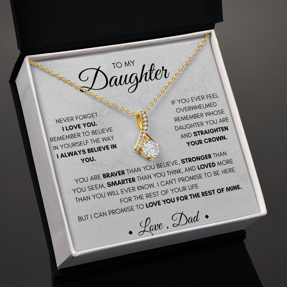 To Daughter From Dad | Alluring Beauty Necklace | Never Forget I Love You