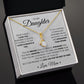 To Daughter From Mom | Alluring Beauty Necklace | Never Forget I Love You