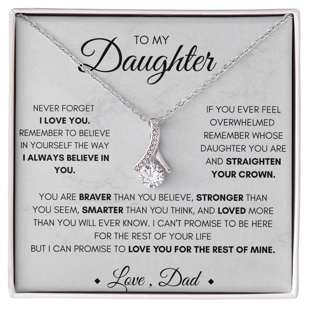 To Daughter From Dad | Alluring Beauty Necklace | Never Forget I Love You