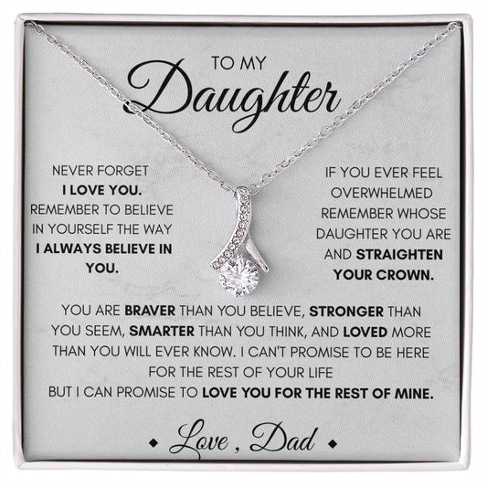To Daughter From Dad | Alluring Beauty Necklace | Never Forget I Love You