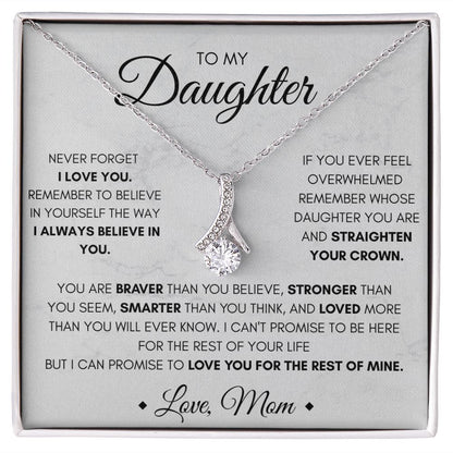 To Daughter From Mom | Alluring Beauty Necklace | Never Forget I Love You