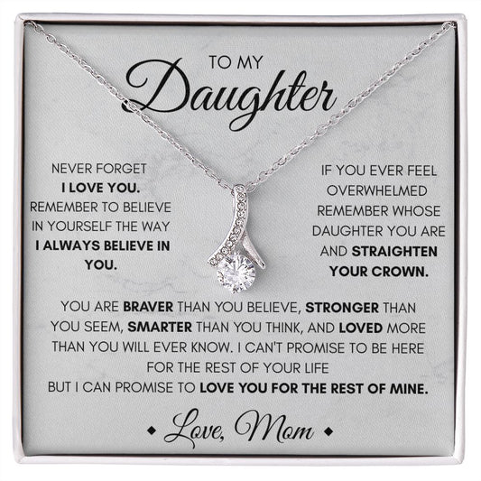 To Daughter From Mom | Alluring Beauty Necklace | Never Forget I Love You