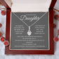 To My Daughter Gift Necklace | Alluring Beauty Necklace | My Darling Daughter, You Are More Than I Could Ever Hoped For