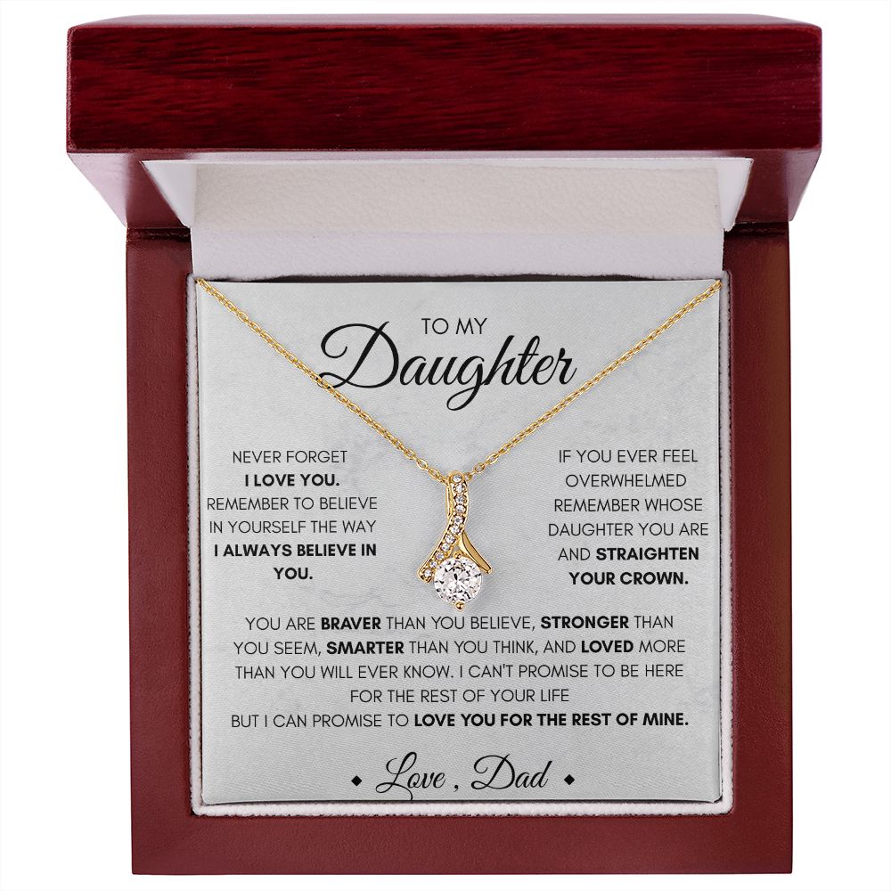 To Daughter From Dad | Alluring Beauty Necklace | Never Forget I Love You