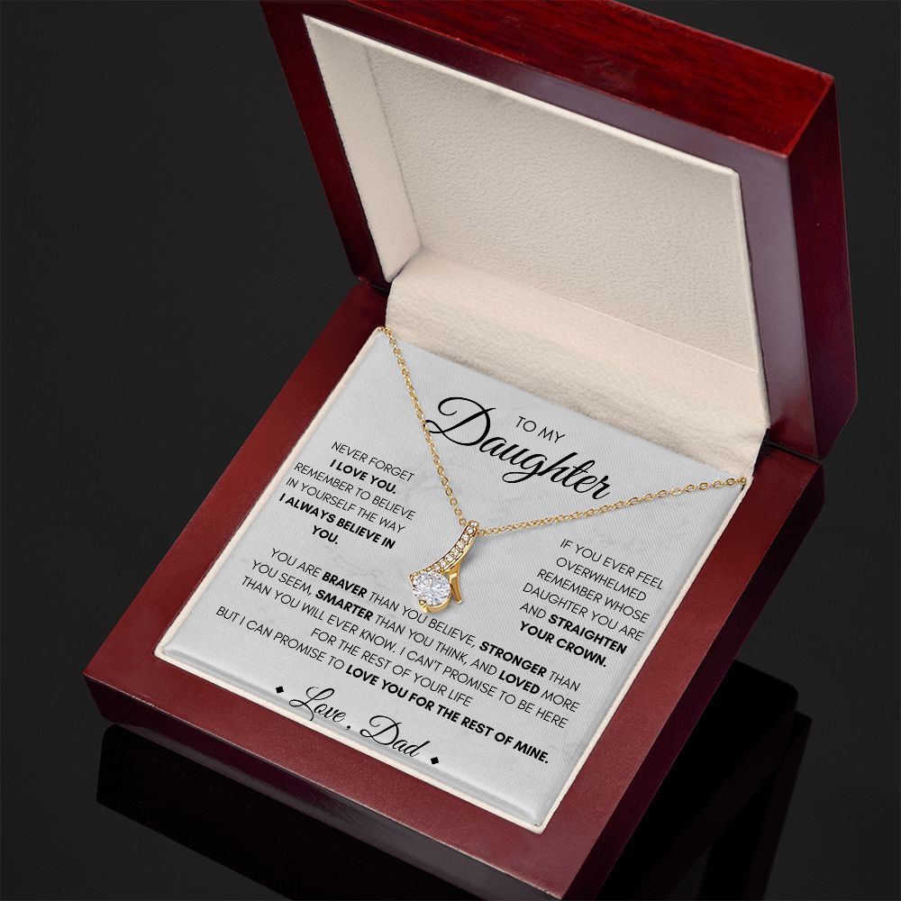 To Daughter From Dad | Alluring Beauty Necklace | Never Forget I Love You
