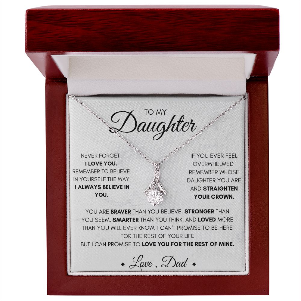 To Daughter From Dad | Alluring Beauty Necklace | Never Forget I Love You
