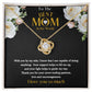 To The Best Mom In The World Necklace | Mother's Day Gift | Love Knot Necklace