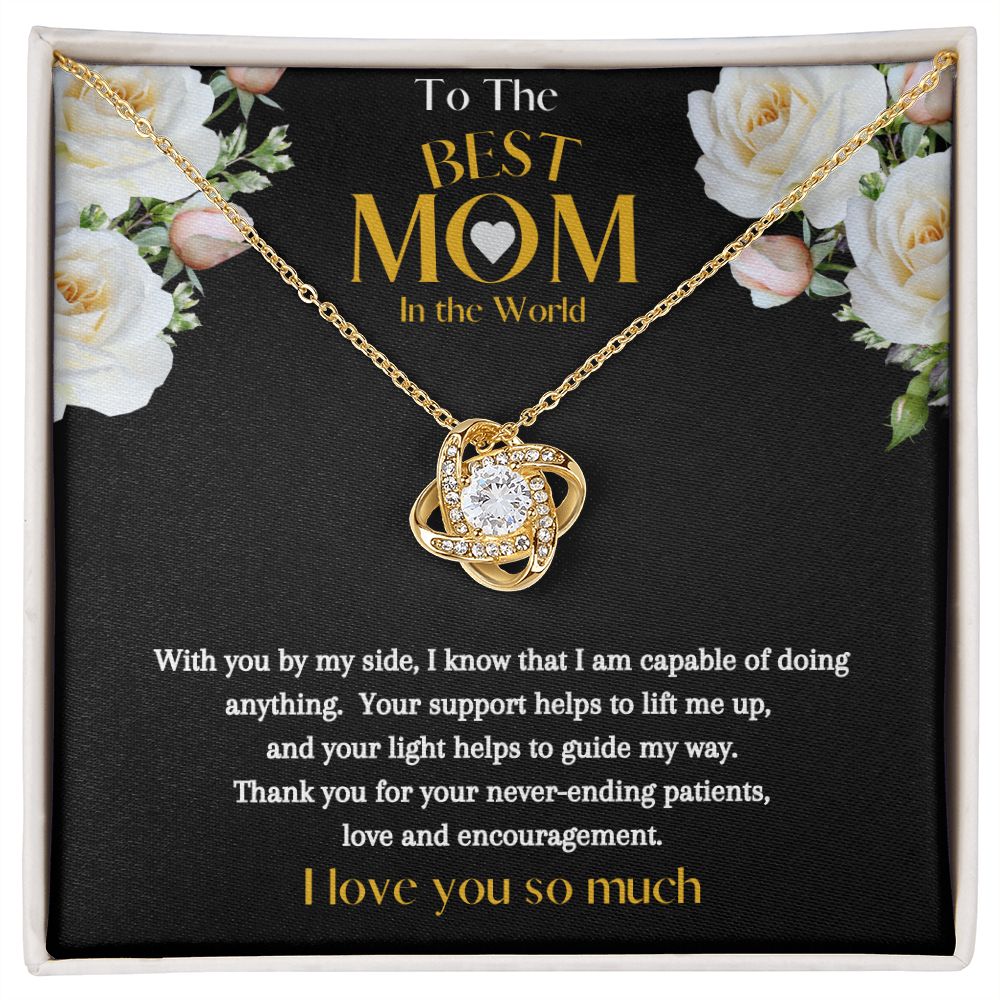 To The Best Mom In The World Necklace | Mother's Day Gift | Love Knot Necklace