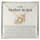 To My Mother in Law | Love Knot Necklace | Thank you for raising the man I love