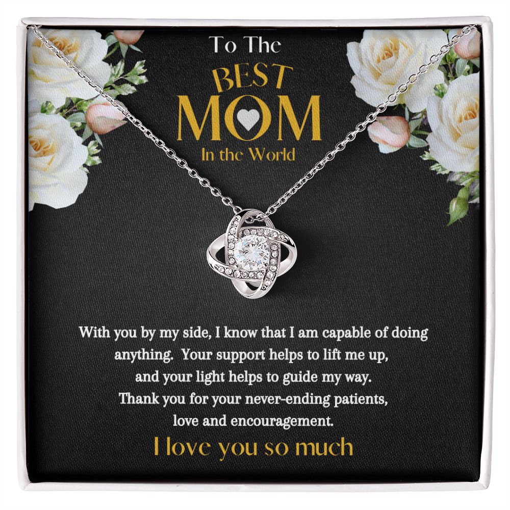 To The Best Mom In The World Necklace | Mother's Day Gift | Love Knot Necklace