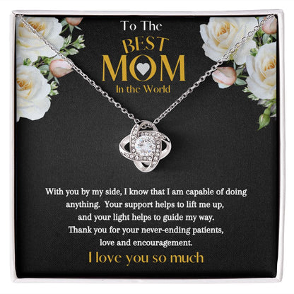 To The Best Mom In The World Necklace | Mother's Day Gift | Love Knot Necklace